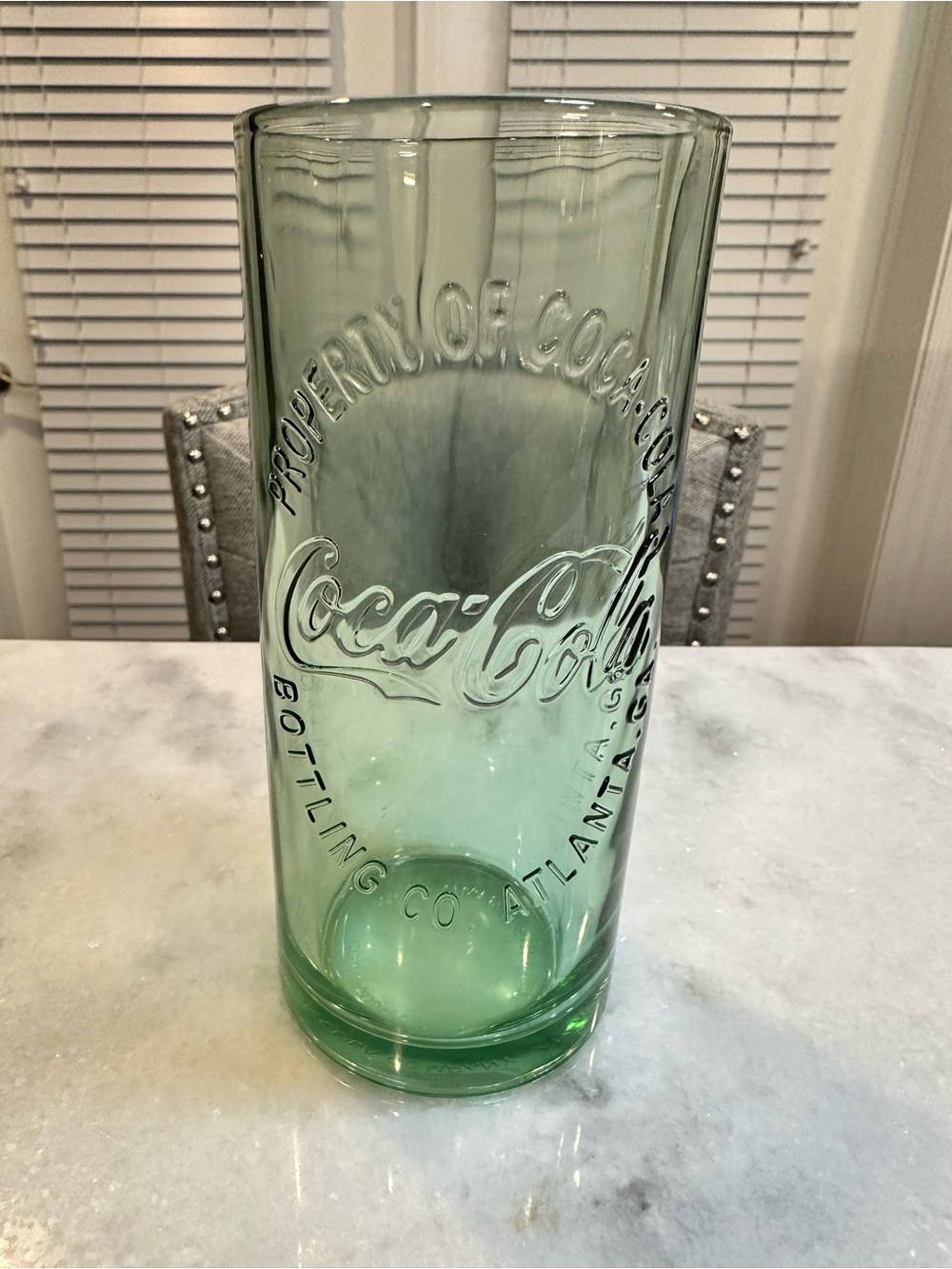 Coca-Cola Bottling Co. 2009 Heavy Green 16-ounce Drinking Glass